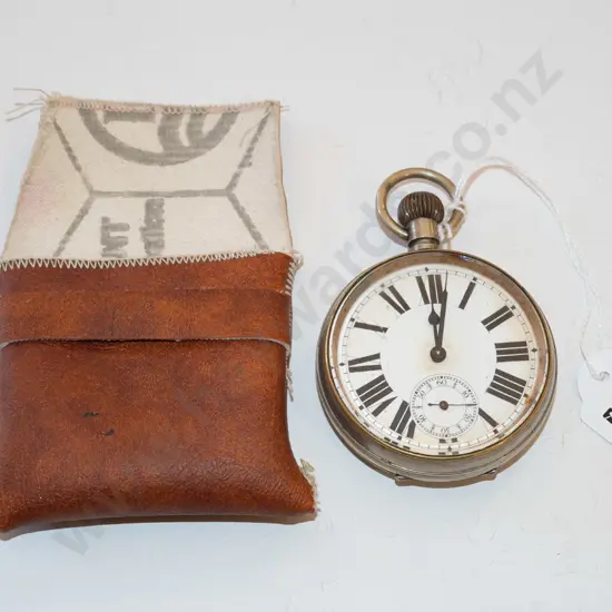 large vintage plated fob watch - as is no returns