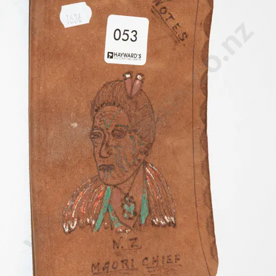 NZ tooled leather notebook cover