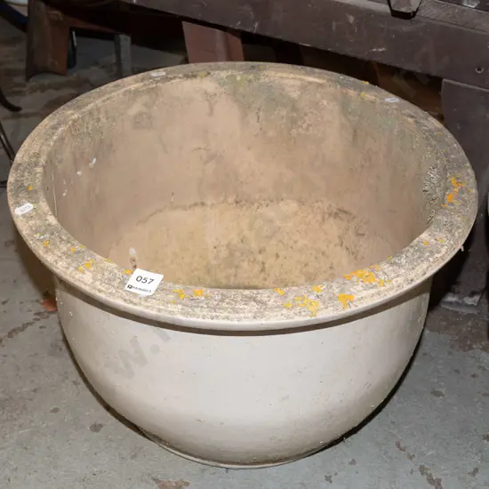 large glazed garden planter Diam480