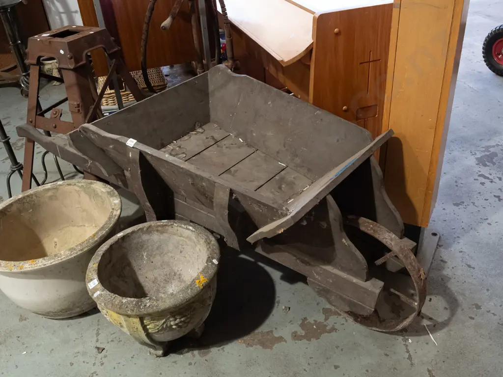 restored vintage gardener's wheelbarrow Image 1++