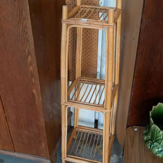 3 tier cane jardiniere stand H1000