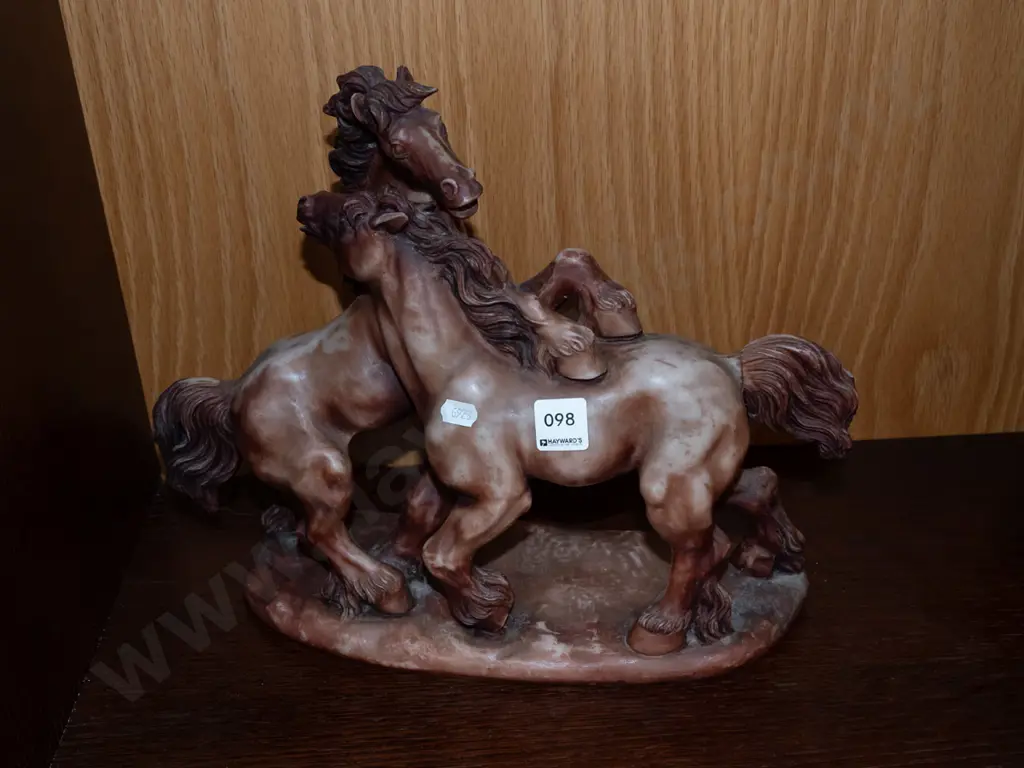 composite frollicking horse figurine H310 Image 1++
