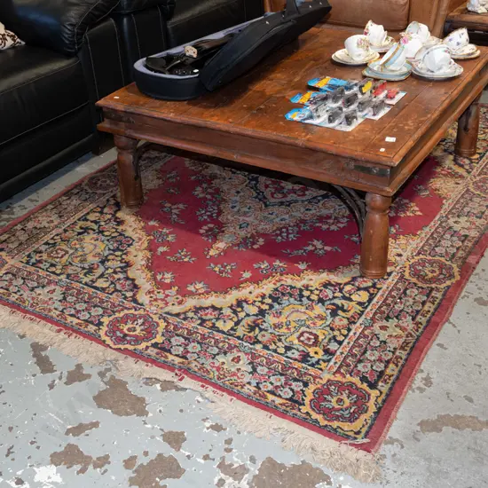 acrylic floor mat - red, yellows, blues L1990 W1450