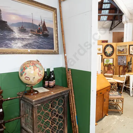 3x lengths of bamboo curtain rods Tallest L2700 Shorter L1200 - 1 is missing turned wood end
