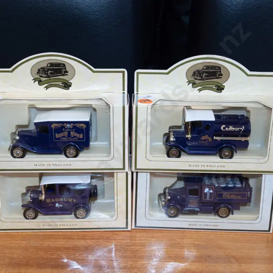 4x carded diecast Cadbury models of yesteryear