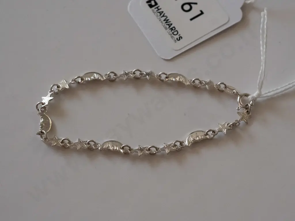 sterling silver moon & stars bracelet Image 1++