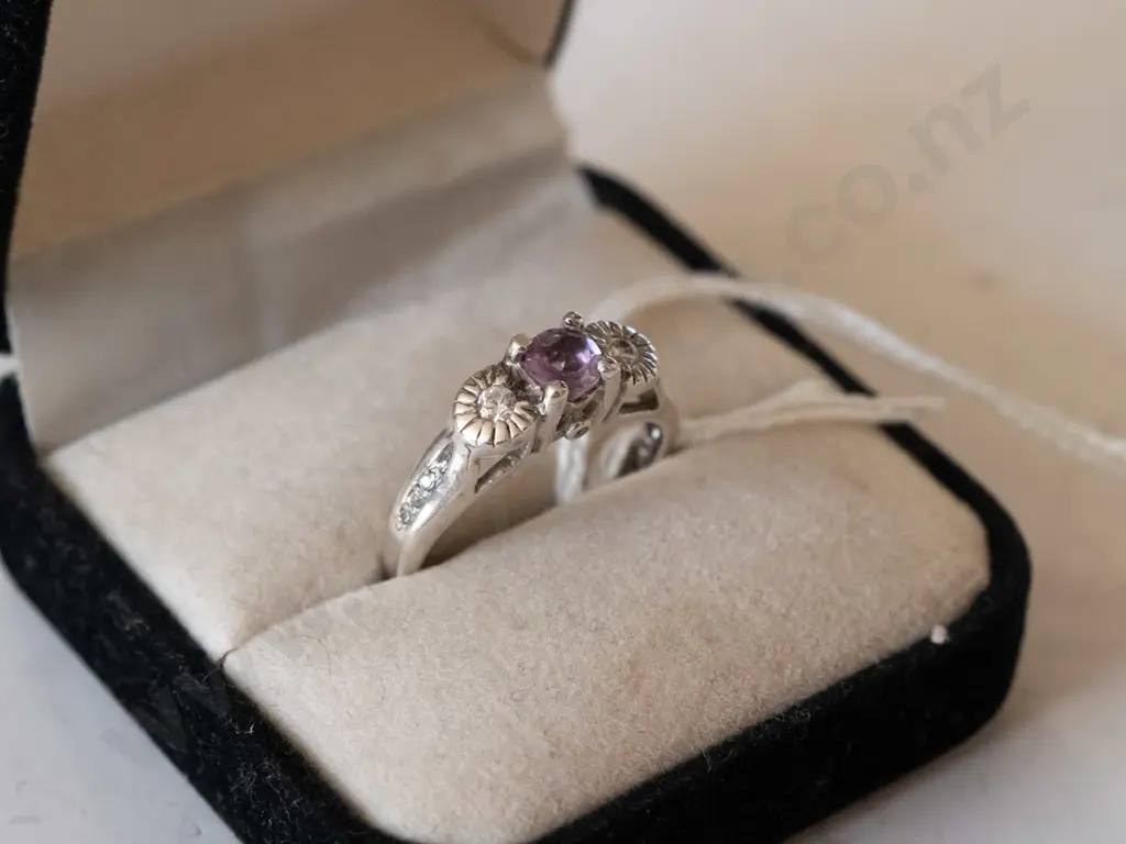 sterling silver amethyst ring Image 1++