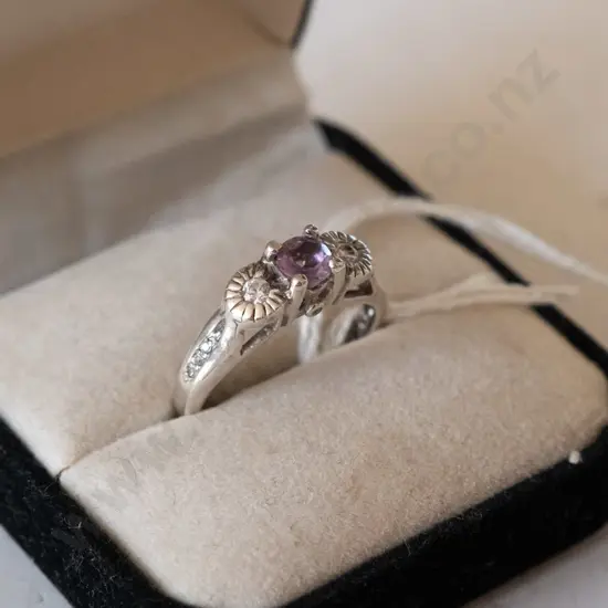 sterling silver amethyst ring