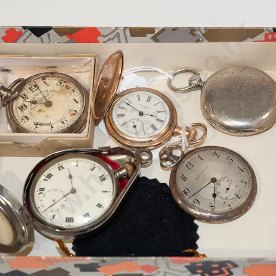 tray pocket watches & parts, none of the watches are working