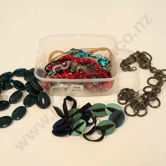 tray of costume jewellery