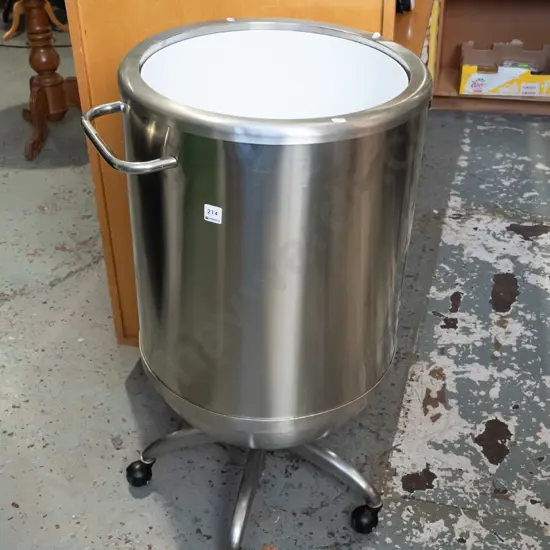 stainless steel & plastic drinks cooler on casters H850