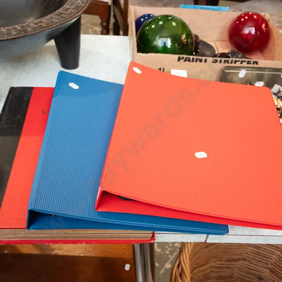 3x stamp albums and stamps