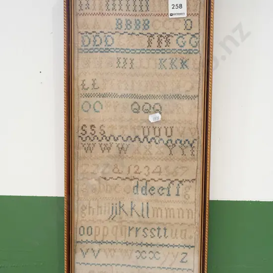 framed sampler by Emily Chittock
