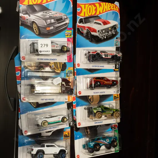8x as new carded Hotwheels vehicles