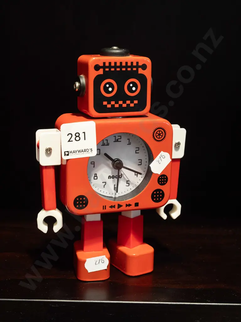 Nood metal robot mantle clock H180 Image 1++