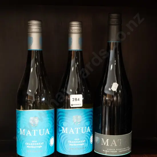 2x Matua 2018 chardonnay, 2016 sauvignon blanc