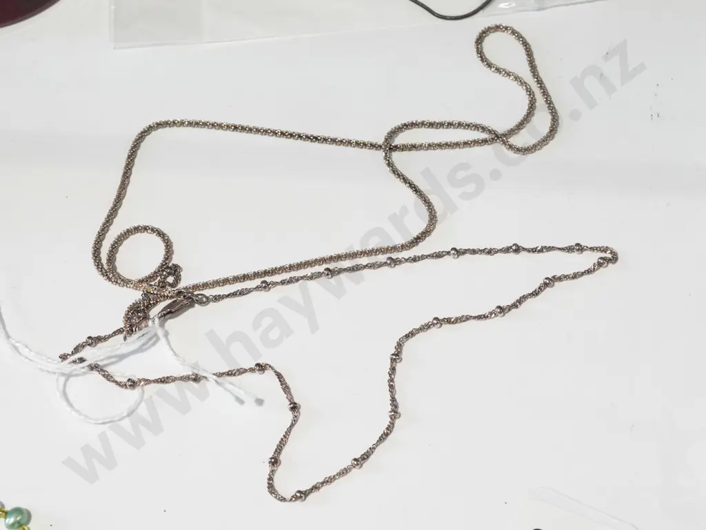 sterling silver 2 strand necklace 9gm Image 1++