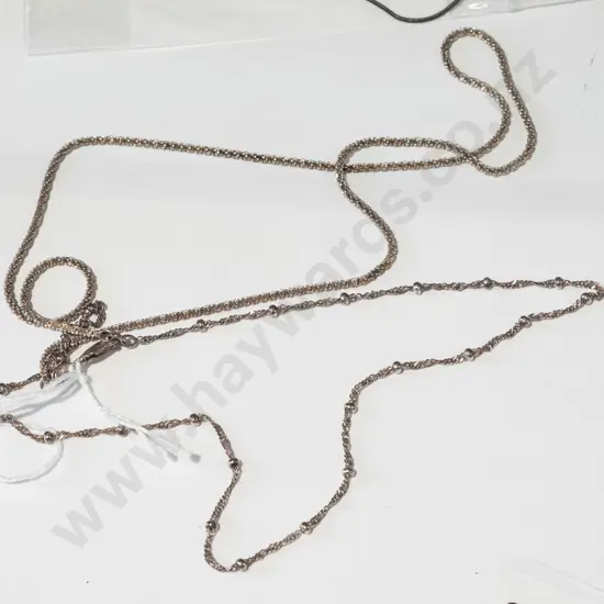 sterling silver 2 strand necklace 9gm