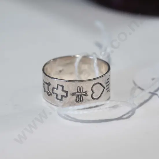 sterling silver patterned rings
