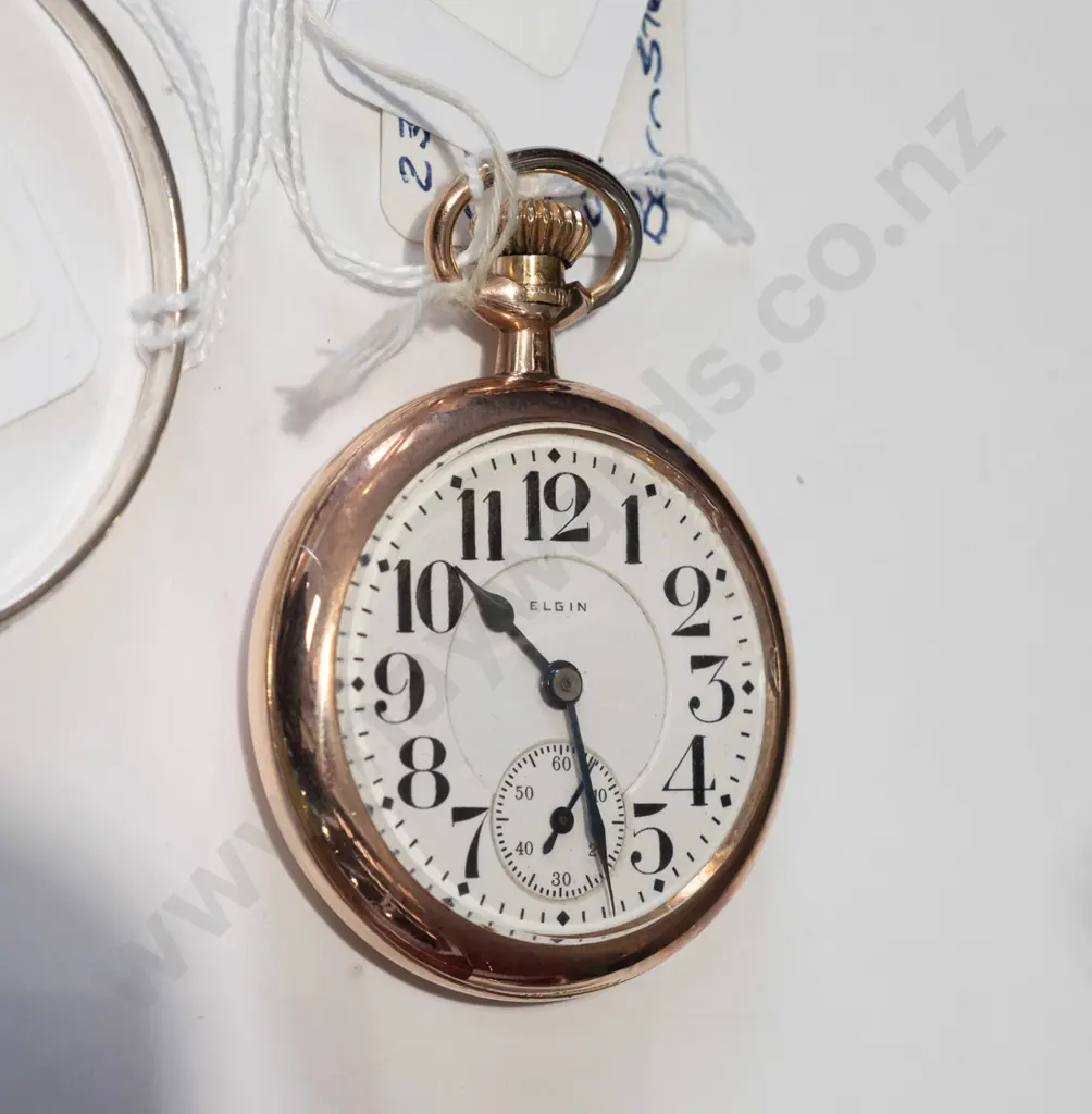 Elgin pocket watch (going but can't set hands) Image 1++