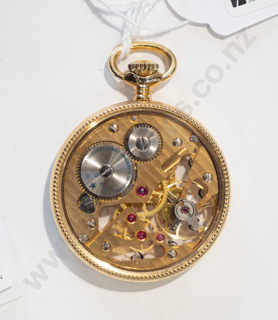 modern skeleton pocket watch (going well) Image 1++