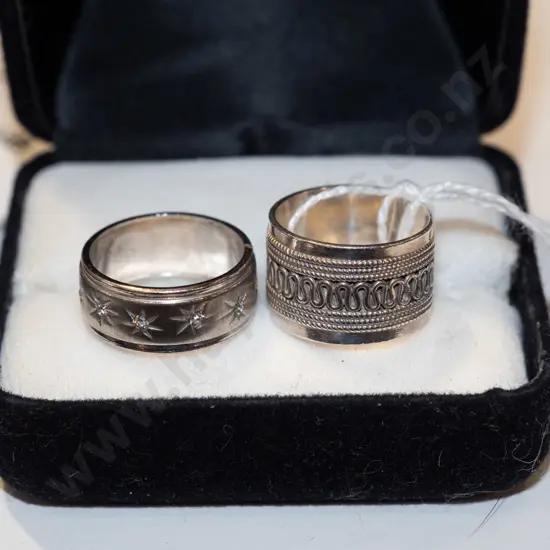 2x sterling silver rings 12gm
