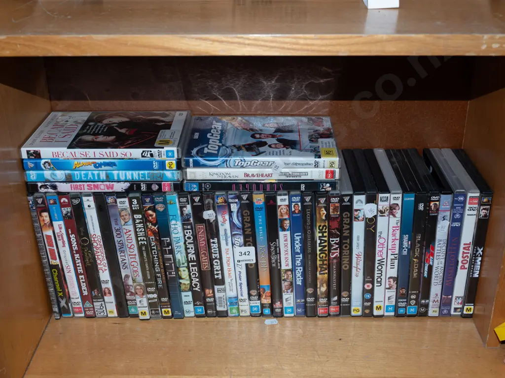 shelf of DVDs Image 1++