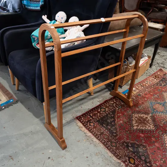wooden towel rail