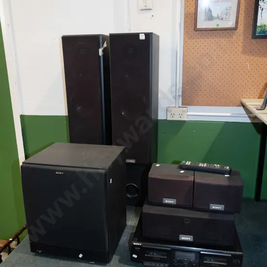 Sony surround sound speakers, Sony twin cassette tape player