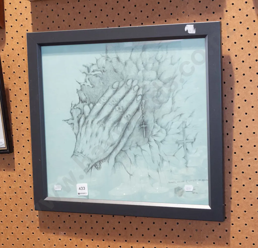 framed pencil - prayer hands Image 1++