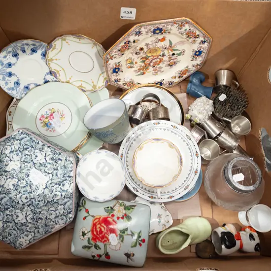 box; plates, storage boxes, napkin rings etc