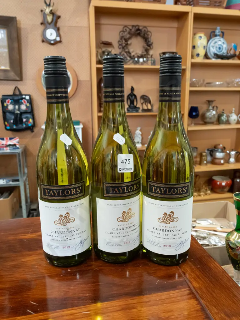 3x bottles of Clare Valley chardonnay 2019 Image 1++
