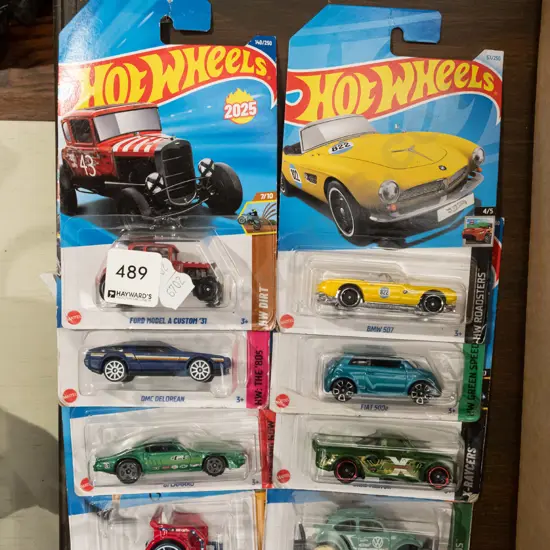 8x as new carded Hotwheels vehicles