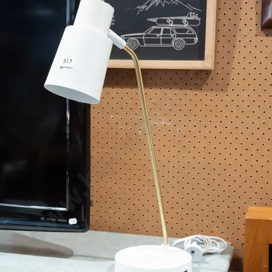 modern metal and brass plated desk lamp