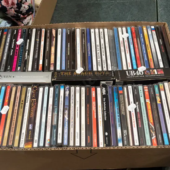box of CDs