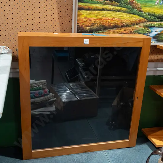 wall mounted lockable display case - key in office H700 W700 D120