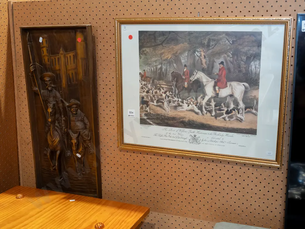 composite Don Quioxte print, hunting print - red dots Image 1++