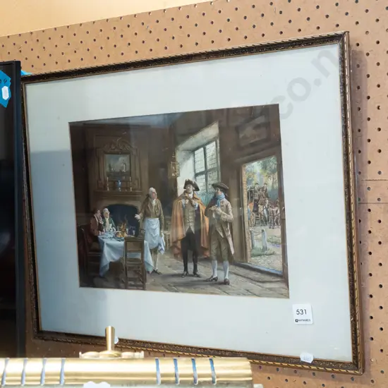 framed print - coaching days scene
