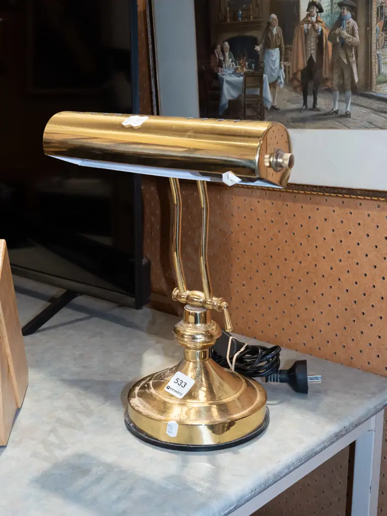 brass bankers lamp Image 1++