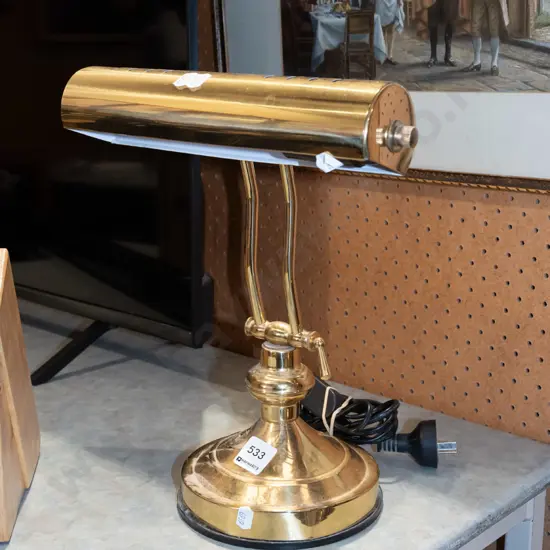 brass bankers lamp