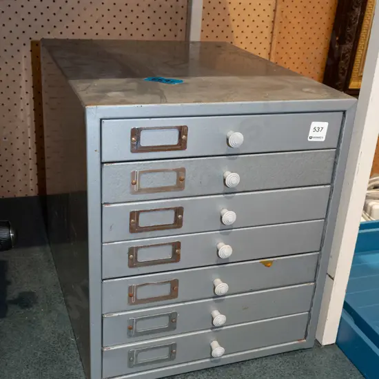 small 7 drawer filing cabinet H390 W340 D430