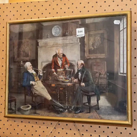 framed print - gents around table