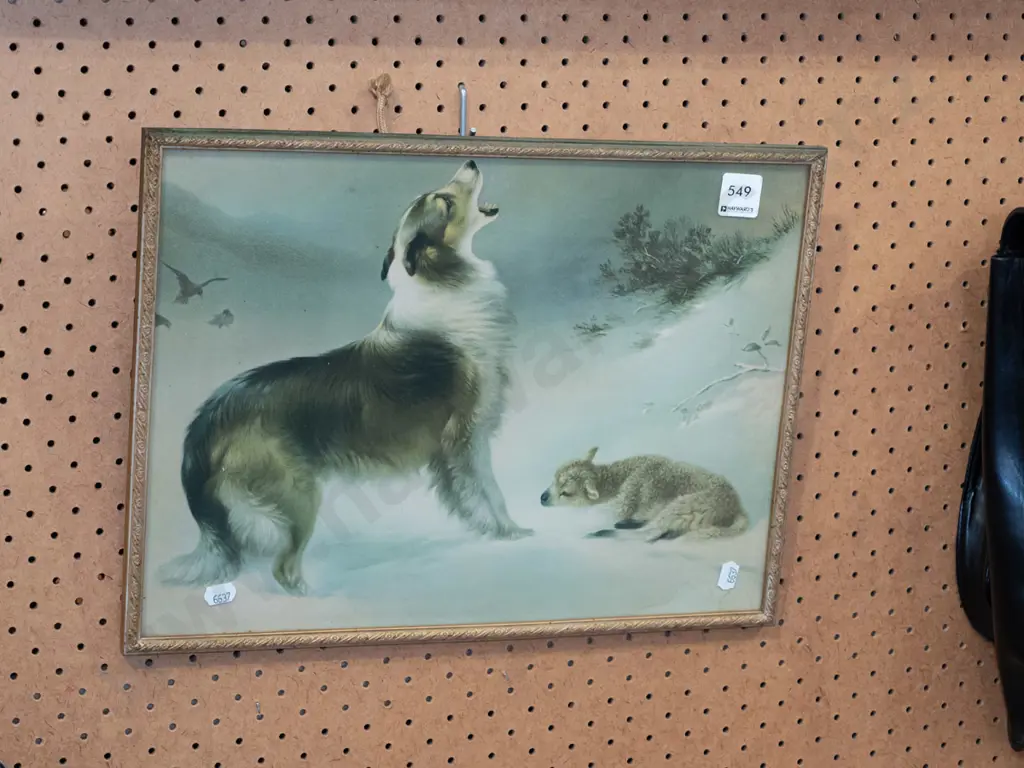 framed print - lamb and dog Image 1++