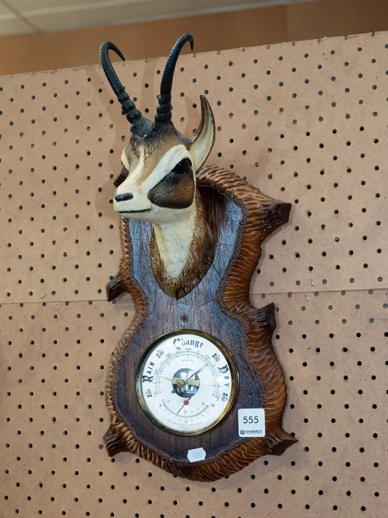 plastic goat themed wall mounted barometer Image 1++