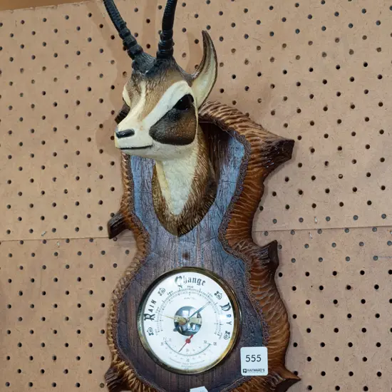 plastic goat themed wall mounted barometer