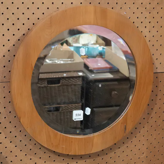 rimu circular bevelled edge mirror Diam390