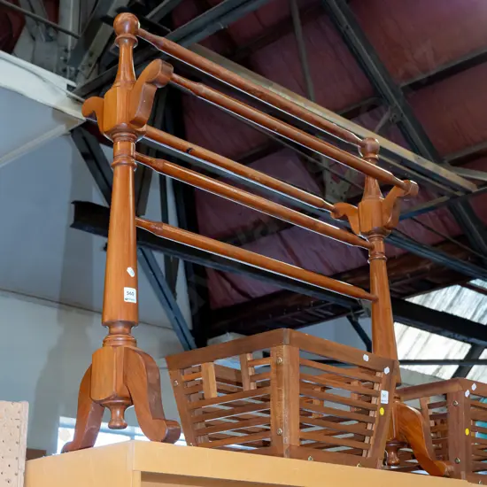 wooden towel rail
