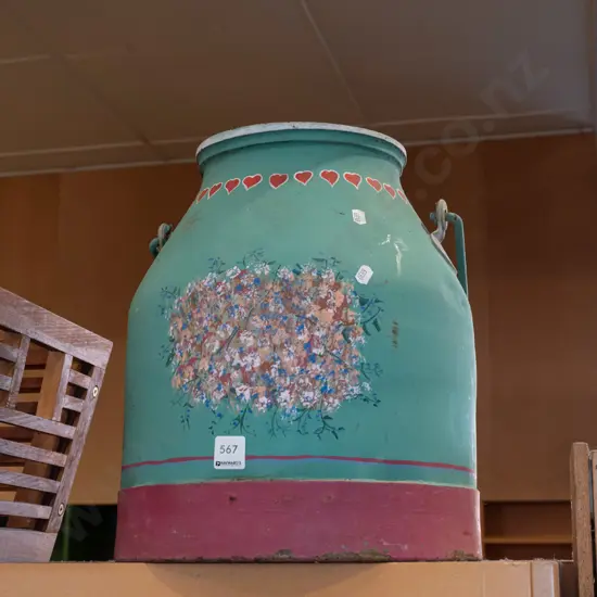 hand painted milk urn H400