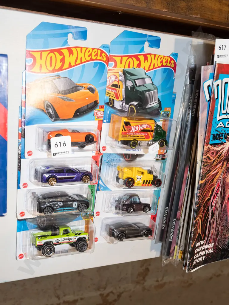 8x as new carded Hotwheels vehicles Image 1++