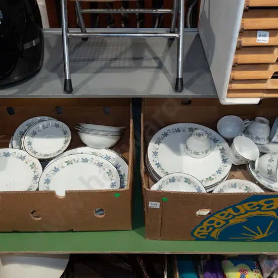2x boxes of Royal Ceramics Woodrow dinner items; plates, bowls etc